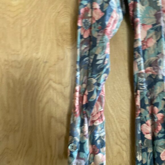 1980s Laura Ashley Great Britain Cottagecore Prairie Dress Lace Collar US10/UK12 - Picture 8 of 10